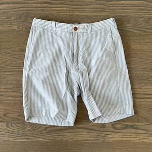 J Crew Gray Shorts with White Pinstripes